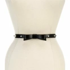 Best Sale 🔥 Kate Spade New York 0.75#double; Pearl Bow Belt Dove White 💯
