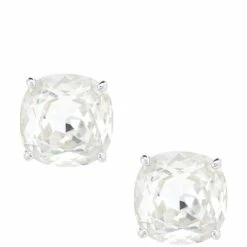 Best reviews of 🌟 Kate Spade New York Small Square Stud Earrings Clear/silver 🧨