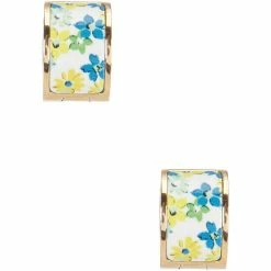 Deals π₯ Kate Spade New York Floral Huggie Hoop Earrings Floral Blue π€©