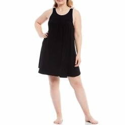 Coupon 🤩 Kate Spade New York Plus Size Scoop Neck Solid Jersey Knit Chemise Black 🌟 -Kate Spade New York shop unnamed file 1063