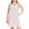 Hot Sale 💯 Kate Spade New York Plus Size Dot Jersey Knit Sleeveless Chemise Pink Dot ✔️