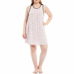 Hot Sale 💯 Kate Spade New York Plus Size Dot Jersey Knit Sleeveless Chemise Pink Dot ✔️ -Kate Spade New York shop unnamed file 1066