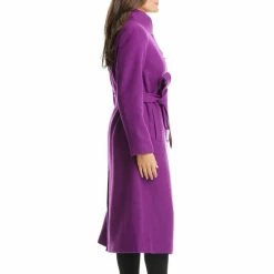 Discount ❤️ Kate Spade New York High Neck Long Sleeve Single Breasted Metal Black Enamel Button Front Belted Wool Blend Wrap 🧥 Coat Wild Bergamont 🎁 -Kate Spade New York shop unnamed file 1070