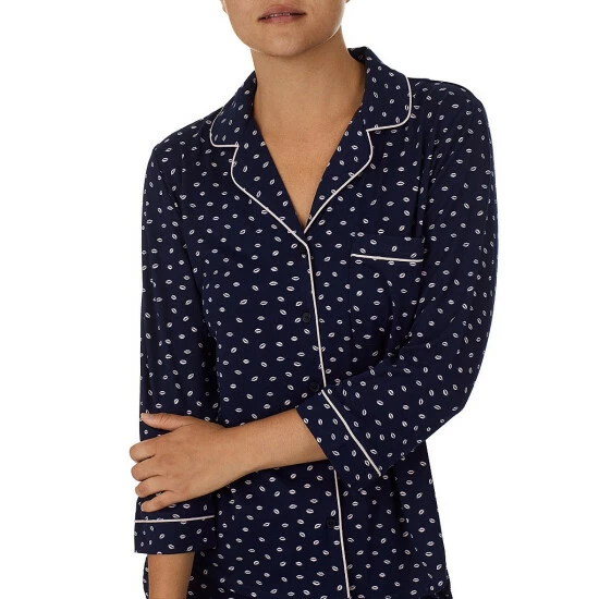 Discount 𧨠Kate Spade New York Lip Print 3/4 Sleeve Notch Collar Long Sleeve Knit Pajama Set Navy Print π€© 3 Discount 𧨠Kate Spade New York Lip Print 3/4 Sleeve Notch Collar Long Sleeve Knit Pajama Set Navy Print π€© - Image 3