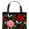 Promo 👏 Kate Spade New York Sam Icon Rose Velvet Small Tote Bag Black Multi ✨