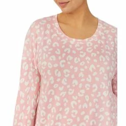 Deals 🥰 Kate Spade New York Plus Size Animal Print Long Sleeve Jewel Neck Short Nightgown Pink Print 🔔 -Kate Spade New York shop unnamed file 1110