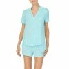 Best Sale 😍 Kate Spade New York Confetti Dot Printed Mrs. Jersey Shorts & Top Coordinating Pajama Set Aqua 🛒