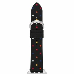 New ๐ Kate Spade New York Black Multicolor Dot Silicone 38/40/41mm Band For Apple โ Watchยฎ ๐ฏ