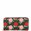 Flash Sale ⭐ Kate Spade New York Morgan Rose Garden Zip Around Wallet Black Multi 👏