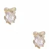 Top 10 ⭐ Kate Spade New York Pave Present Stud Earrings Clear/gold ❤️
