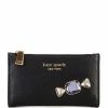 Discount 🌟 Kate Spade New York Gala Stone Embellished Saffiano Leather Small Bifold Wallet Black Multi 🥰