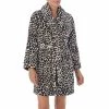 Buy 💯 Kate Spade New York Leopard Print Plush Short Cozy Robe Brown Leopard 💯