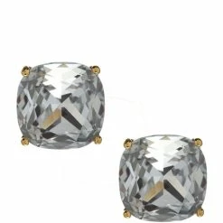 Deals ✨ Kate Spade New York Small Square Stud Earrings Clear ⌛