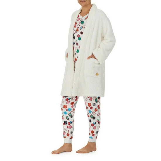 Best Sale π Kate Spade New York Long Sleeve Cozy Sherpa Cardigan Winter White π 7 Best Sale π Kate Spade New York Long Sleeve Cozy Sherpa Cardigan Winter White π - Image 7