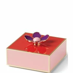 Discount 👍 Kate Spade New York Make It Pop Floral Red & Pink Covered Keepsake Box 🎁