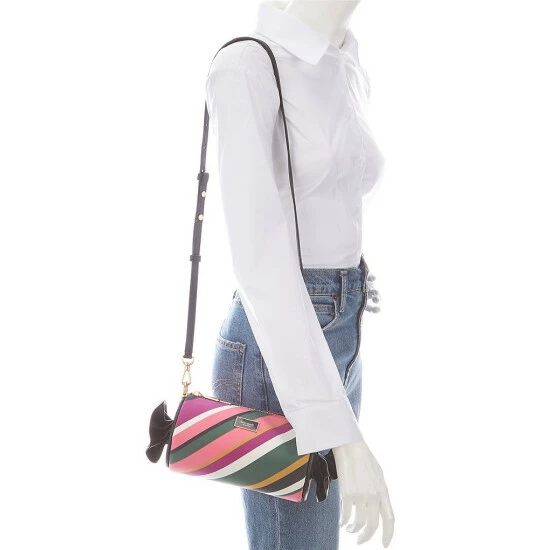 New ๐ Kate Spade New York Sweet Treats Festive Multi Stripe Jacquard Small Barrel Crossbody Bag ๐ 4 New ๐ Kate Spade New York Sweet Treats Festive Multi Stripe Jacquard Small Barrel Crossbody Bag ๐ - Image 4
