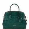 Cheapest 💯 Kate Spade New York Knott Croco-Embossed Leather Medium Satchel Bag Medieval Forest 🤩
