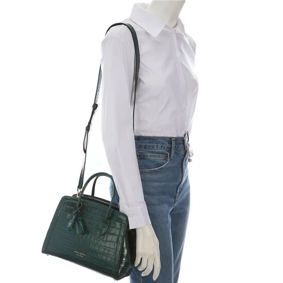 Cheapest π― Kate Spade New York Knott Croco-Embossed Leather Medium Satchel Bag Medieval Forest π€© 4 Cheapest π― Kate Spade New York Knott Croco-Embossed Leather Medium Satchel Bag Medieval Forest π€© - Image 4