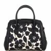 Promo ✔️ Kate Spade New York Knott Rosy Garden Embossed Pebbled Leather Mini Satchel Bag Black Multi 🔔