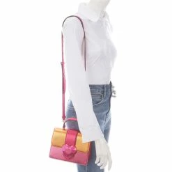 Hot Sale 🛒 Kate Spade New York Jeweled Heart Snap Closure Mini Top Handle Colorblock Metallic Leather Satchel Bag Locket Pink Multi 👏 -Kate Spade New York shop unnamed file 1332