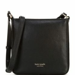 New 🥰 Kate Spade New York Hudson Pebbled Leather Small Messenger Bag Morning Light 🔔