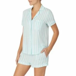 Top 10 ✔️ Kate Spade New York Striped Jersey Top & Short Coordinating Pajama Set Aqua Stripe 👍 -Kate Spade New York shop unnamed file 1361