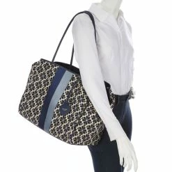 Budget 💯 Kate Spade New York Everything Spade Flower Jacquard Stripe Large Tote Bag Blue Multi 😍 -Kate Spade New York shop unnamed file 1377