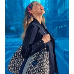 Budget 💯 Kate Spade New York Everything Spade Flower Jacquard Stripe Large Tote Bag Blue Multi 😍 -Kate Spade New York shop unnamed file 1378