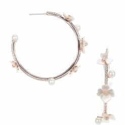 Top 10 🔥 Kate Spade New York Precious Pansy Scatter Hoop Earrings White Multi 🤩