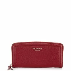 Brand new 😀 Kate Spade New York Knott Slim Continental Wallet Autumnal Red ✔️