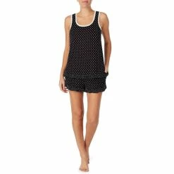 Budget ✨ Kate Spade New York Dot Print Jersey Knit Tank & Shorts Coordinating Pajama Set Black/ivory Dot 😍 -Kate Spade New York shop unnamed file 1433