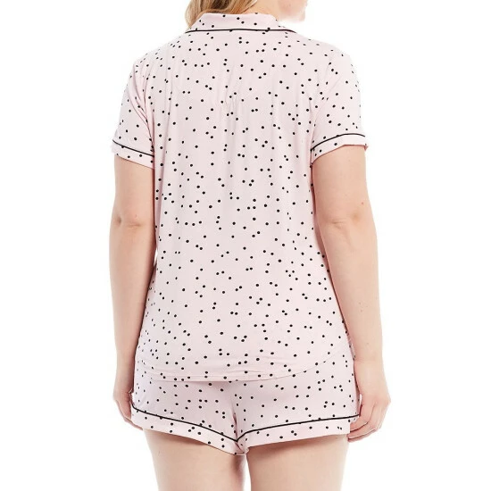Hot Sale π Kate Spade New York Plus Size Dot Print Jersey Shorty Coordinating Pajama Set Pink Dot π 2 Hot Sale π Kate Spade New York Plus Size Dot Print Jersey Shorty Coordinating Pajama Set Pink Dot π - Image 2
