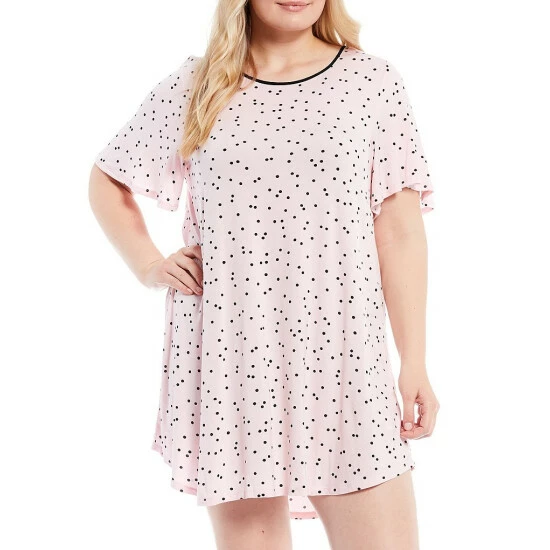 Brand new 🥰 Kate Spade New York Plus Size Dot Print Jewel Neck Jersey Knit Nightgown Pink Dot 💯 1 Brand new 🥰 Kate Spade New York Plus Size Dot Print Jewel Neck Jersey Knit Nightgown Pink Dot 💯