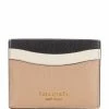 Promo ❤️ Kate Spade New York Morgan Colorblock Card Holder Cafe Mocha Multi 🎁