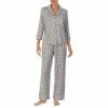 Brand new 🌟 Kate Spade New York Heart Print 3/4 Sleeve Notch Collar Long Sleeve Long Knit Pajama Set Grey/print 😀