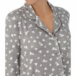 Brand new 🌟 Kate Spade New York Heart Print 3/4 Sleeve Notch Collar Long Sleeve Long Knit Pajama Set Grey/print 😀 -Kate Spade New York shop unnamed file 1511