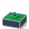 Outlet 😍 Kate Spade New York Make It Pop Floral Green & Navy Covered Keepsake Box 🛒