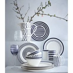 Flash Sale ⌛ Kate Spade New York Charlotte Street Spiral Wine Glass Pair Blue 🥰 -Kate Spade New York shop unnamed file 1580