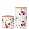 Promo 😍 Kate Spade New York Vintage Cherry Dot Canister 2-Piece Set 😍