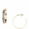 Wholesale 🛒 Kate Spade New York Plaid Hoop Earrings Blue Madras 💯
