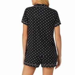 Hot Sale 💯 Kate Spade New York Printed Jersey Knit Short Sleeve And Short Coordinating Pajama Set Black Print 🤩 -Kate Spade New York shop unnamed file 1593