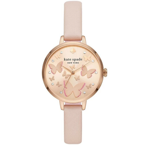 New π Kate Spade New York π© Women's Metro Three-Hand Pink Leather Strap β Watch π 1 New π Kate Spade New York π© Women's Metro Three-Hand Pink Leather Strap β Watch π
