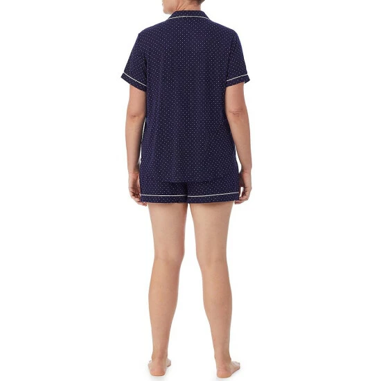 Cheap 🧨 Kate Spade New York Plus Dot Print Notch Collar Short Sleeve Knit Shorty Pajama Set Navy Dot ⌛ 2 Cheap 🧨 Kate Spade New York Plus Dot Print Notch Collar Short Sleeve Knit Shorty Pajama Set Navy Dot ⌛ - Image 2