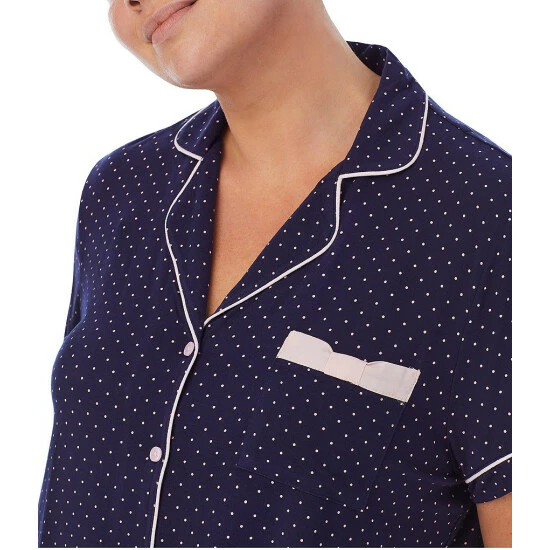 Cheap 🧨 Kate Spade New York Plus Dot Print Notch Collar Short Sleeve Knit Shorty Pajama Set Navy Dot ⌛ 4 Cheap 🧨 Kate Spade New York Plus Dot Print Notch Collar Short Sleeve Knit Shorty Pajama Set Navy Dot ⌛ - Image 4