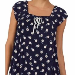 Coupon 💯 Kate Spade New York Flower Print Square Neck Cap Sleeve Pajama Set Dark Blue 🌟 -Kate Spade New York shop unnamed file 1664