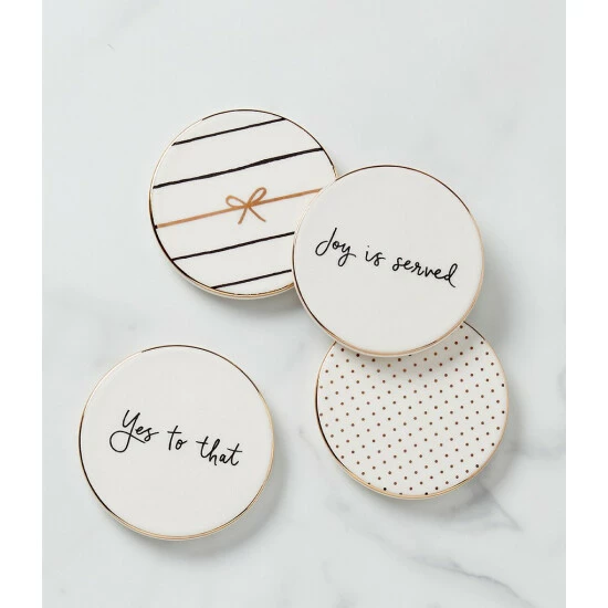 Best Sale π₯ Kate Spade New York A Charmed Life 4-Piece Coaster Set π€© 2 Best Sale π₯ Kate Spade New York A Charmed Life 4-Piece Coaster Set π€© - Image 2
