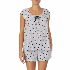 Best Pirce ✨ Kate Spade New York Dot Print Cap Sleeve Square Neck Short Pajama Set Dancing Dot 🌟