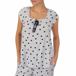 Wholesale 💯 Kate Spade New York Dotted Print Square Neck Cap Sleeve Pajama Set Grey Heather 😀 -Kate Spade New York shop unnamed file 1693
