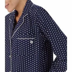 Brand new ⌛ Kate Spade New York Pin Dot Print Long Sleeve Notch Collar Woven Poplin Pajama Set Dark Blue/print 💯 -Kate Spade New York shop unnamed file 1733