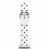 Promo ❤️ Kate Spade New York White And Black Polka Dot-Print Silicone 38/40mm Band For Apple ⌚ Watch® 😍